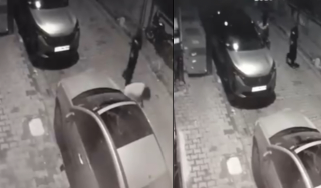 Park halindeki araçların aynalarını yumrukla kırdı!