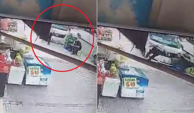 Minibüs yoldan çıktı, kaldırımdaki iki kişiye çarptı!