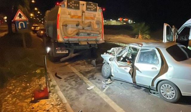 Temizlik aracına çarpan sürücü feci şekilde can verdi