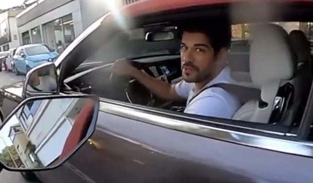 Burak Özçivit'in lüks aracı kask kamerasında