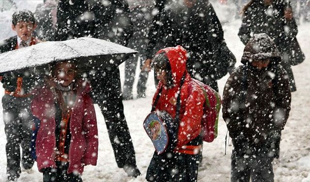 Erzurum'da eğitime kar engeli