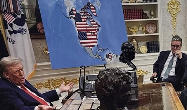 Trump, Kanada, Venezuela ve Grönland'ın da yer aldığı yeni bir ABD haritası paylaştı