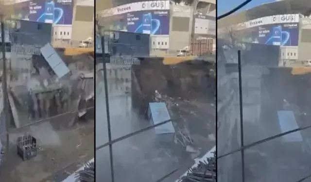 Fenerbahçe Stadyumu'nun yanındaki inşaat çöktü