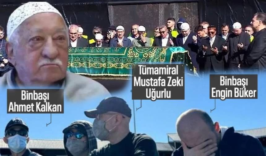 Korkularından yüzlerini gizlemişlerdi! FETÖ elebaşı Gülen'in cenazesindeki darbeci askerin kimlikleri belli oldu