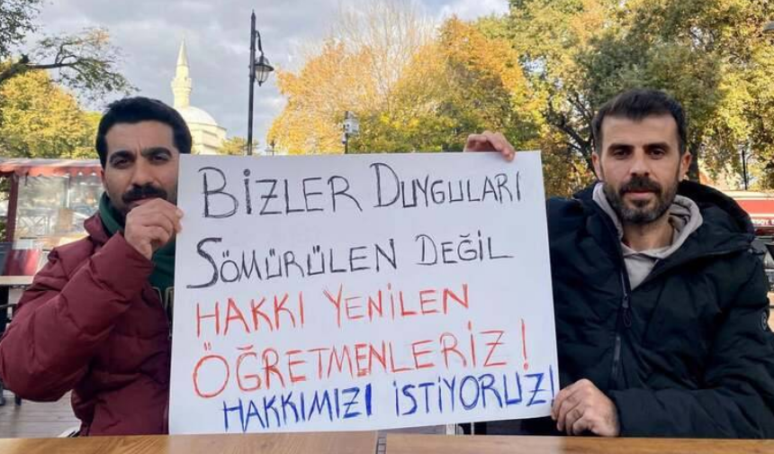 Mülakat mağduru öğretmenlerden Meclis'te eylem!