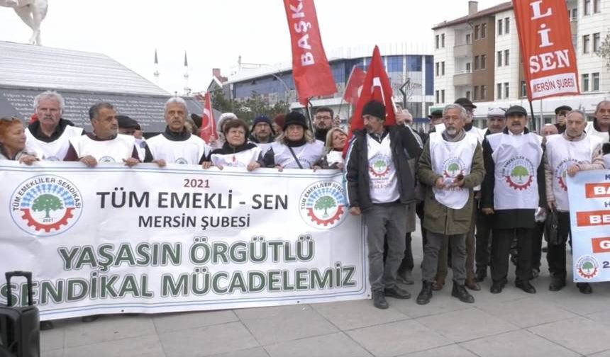 ‘Geçinemiyoruz’ diyen emekliler Mersin’den Ankara’ya yürüdü