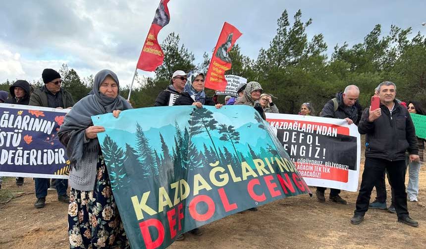 Halk doğa katliamına karşı tek ses: Kazdağları'ndan defol Cengiz!