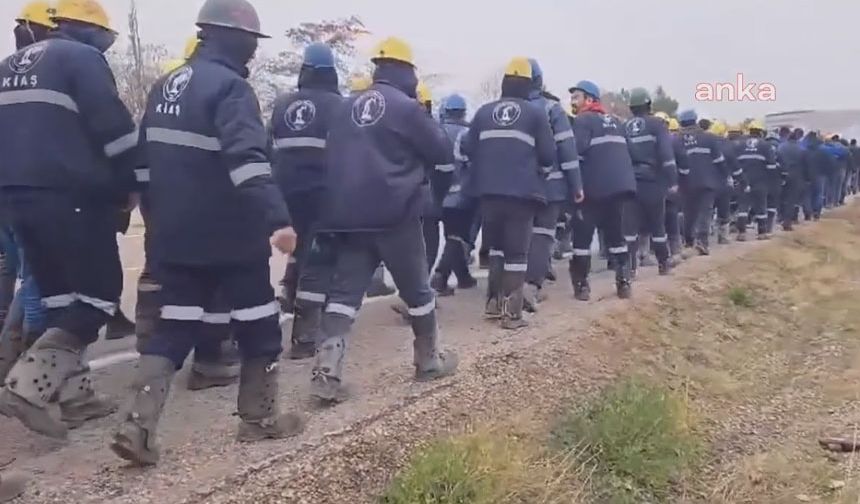 Çayırhan’da direnen madenciler Hazine ve Maliye Bakanlığı'na yürüyor