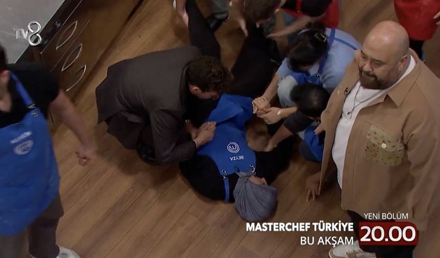 MasterChef'te panik anları! Bir anda yere yığılan yarışmacı korkuttu