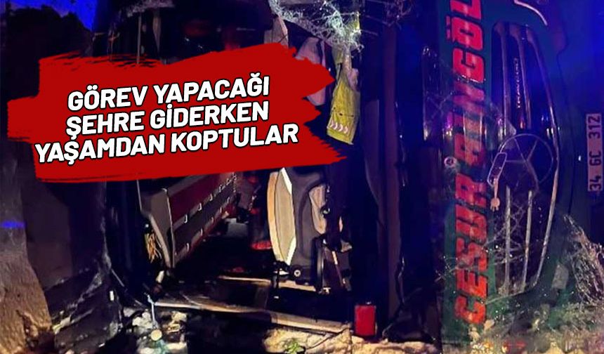 Bingöl'deki feci kazada yeni atanan doktor ve eşi can verdi