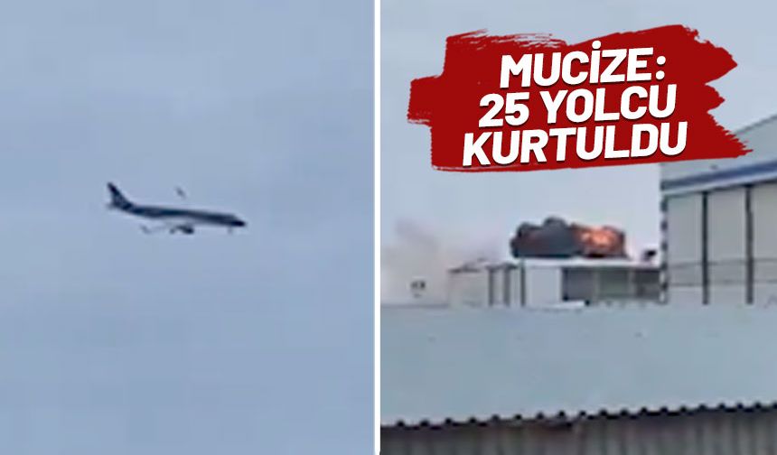 Kazakistan'da yolcu uçağı düştü