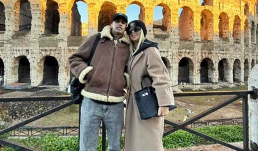 Wanda Nara sevgilisi L-Gante'yi Roma'ya getirdi