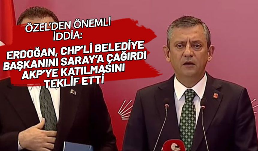 Özgür Özel hatırlattı: Tayyip Bey emniyete bile çağrılmadı!