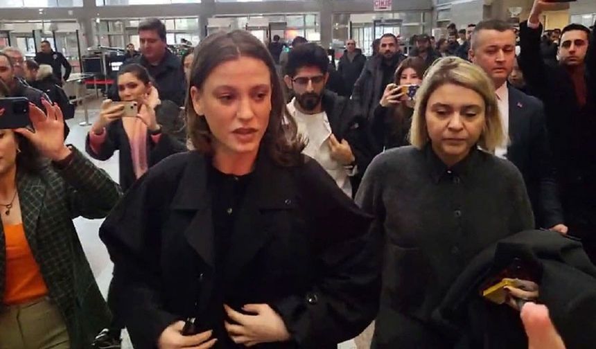 Serenay Sarıkaya ifadeye vermek için adliyede