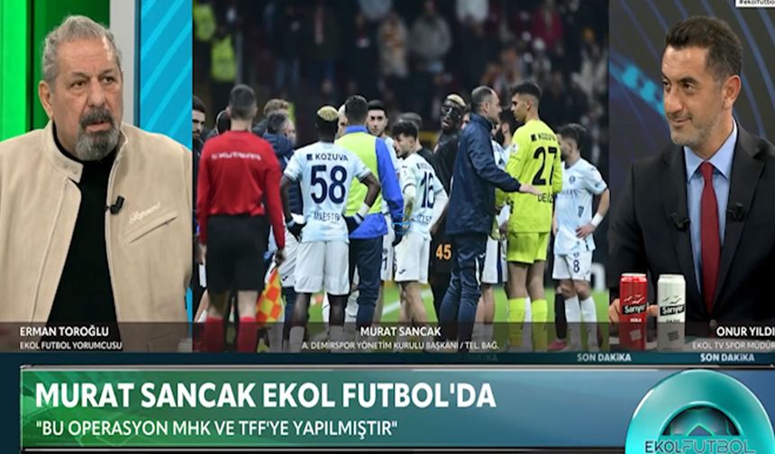 Erman Toroğlu, programın bir bölümünde Sancak'a "Pozisyon hırsızlığı yapan futbolcuyu niye konuşmuyoruz?" sorusunu yöneltti. Sancak, bu soruya "Geçmişte sizin zamanınızda Arif vardı hocam. Siz de çalıyordunuz penaltıları. O zaman VAR da yoktu" yanıtını verdi.