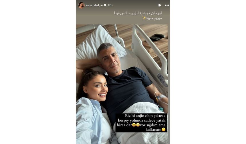 "Biz bir anjiyo olup çıkacağız. Her şey yolunda, sadece yatak biraz dar, zor sığdım ama kalkmam." 