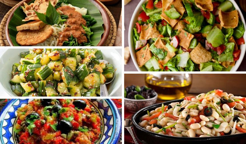 6-Shopska Salata - Bulgaristan

7-Pecel - Endonezya

8-Pai Huang Gua - Çin

9-Piyaz - Türkiye

10-Mechouia Salad - Tunus