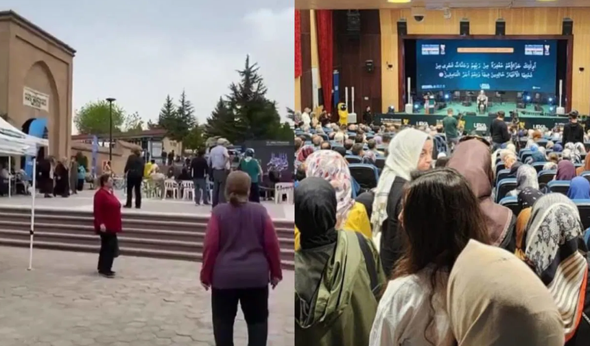 Alevilerin inanç merkezi önünde gerici tarikat etkinliği!