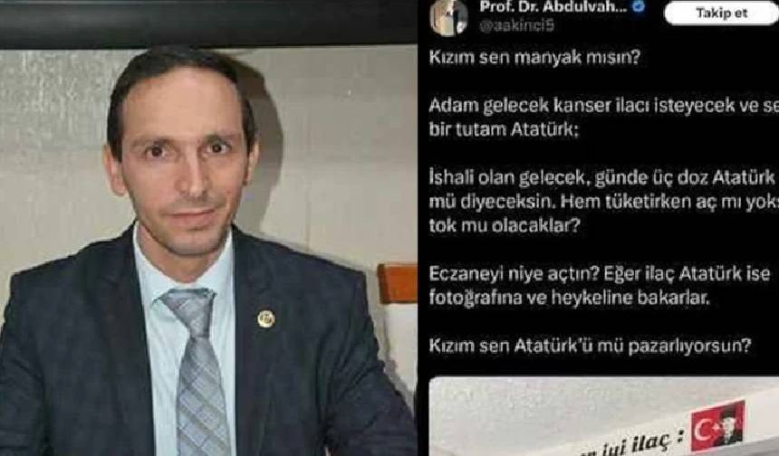 Eczacının Atatürk paylaşımı profesörü rahatsız etti! Skandal sözler
