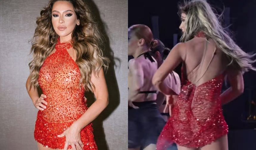 Kıyafetiyle yine Hadise yarattı!