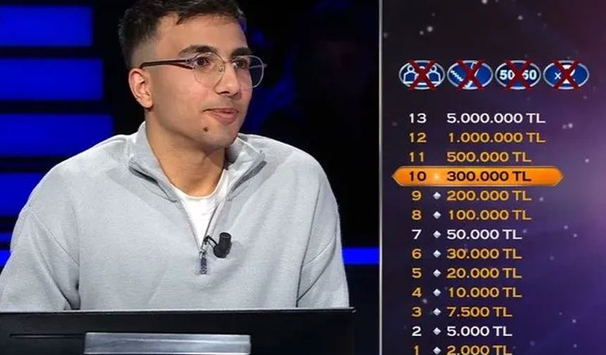 Kim Milyoner Olmak İster’de 500 bin TL'lik soru gündem oldu!