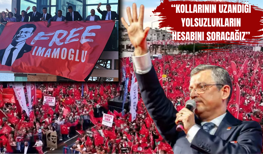 Antalya'da mahşeri kalabalık! Özgür Özel: Darbe bu defa cübbeyle geldi!