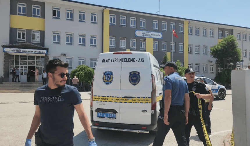 Konya'da okul içinde tüfekli saldırıya uğrayan öğretmen yaşamını yitirdi!