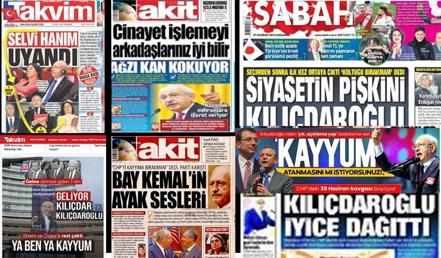 CHP'nin 38. Olağan Kurultayı'na ilişkin davanın 30 Haziran'da görülecek duruşması öncesi 'mutlak butlan' tartışmaları sürerken eski CHP Genel Başkanı Kılıçdaroğlu sessizliğini korumaya devam etti. Ankara Büyükşehir Belediye Başkanı Mansur Yavaş ve Mersin Büyükşehir Belediye Başkanı Vahap Seçer ile CHP Parti Meclisi üyesi Engin Özkoç tartışmaların odağındaki Kılıçdaroğlu'nu ziyaret etti.

Ekip Kılıçdaroğlu'ndan mutlak butlan ve kayyıma karşı açıklama yapmasını istedi ancak olumlu bir yanıt alamadı. Kılıçdaroğlu'nun Böyle bir açıklama yapamam. Umarım, mutlak butlan çıkmaz ama olursa da partimi kayyıma terk edemem. Ben kabul etmesem kayyım gelecek. Kayyıma mı bırakayım? Karardan sonra Özel ile oturur, konuşuruz" yanıtını verdiği öğrenildi.
