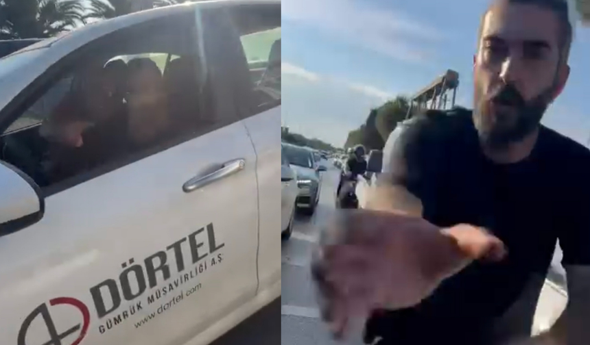 Maltepe'de çocuklarıyla seyir halindeki kadın sürücüye saldırı!