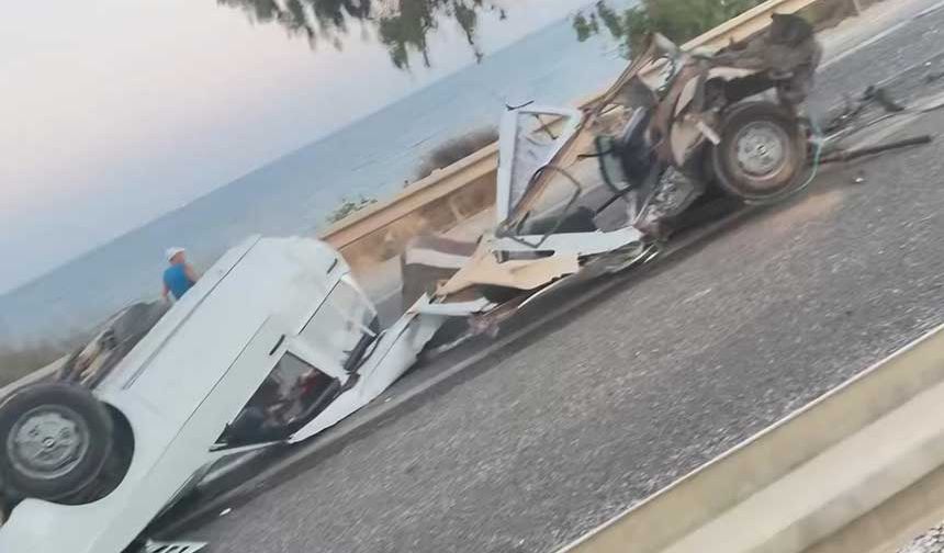 İkiye bölünen araçta feci şekilde can verdi