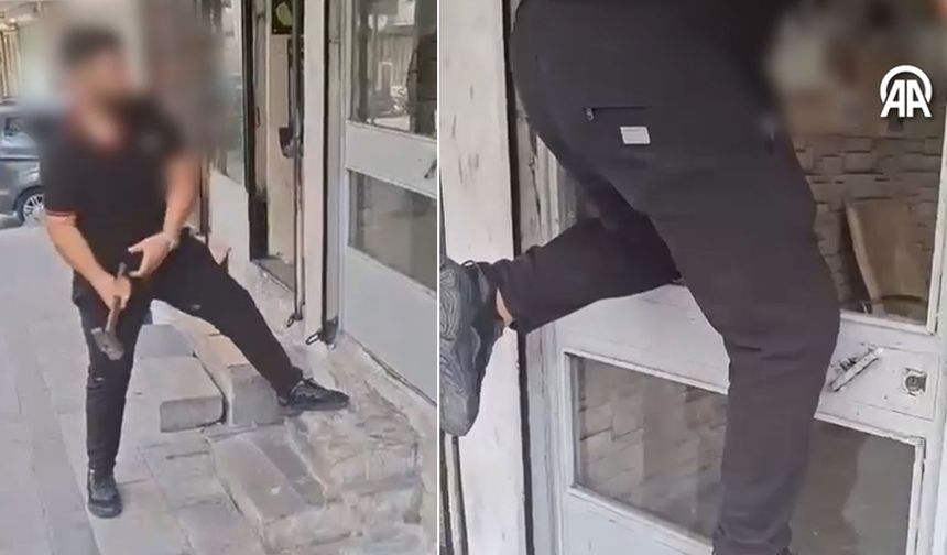 Kayıp telefonunu bulduğu dükkana çekiçle giren kişi yakalandı
