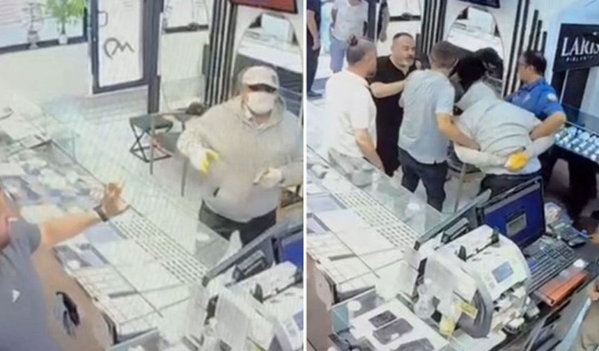 Boncuklu tabancayla kuyumcu soymaya çalıştı, tutuklandı