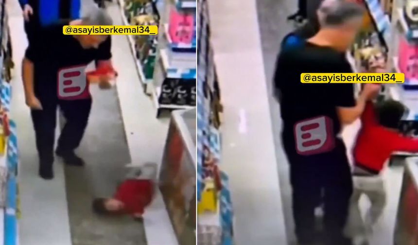 5 yaşındaki çocuğunu markette darp eden baba gözaltında
