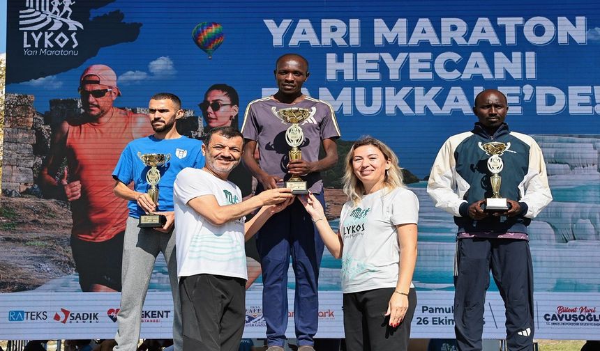 Lykos Yarı Maratonu binlerce sporcuyu Pamukkale’nin kalbinde buluşturdu