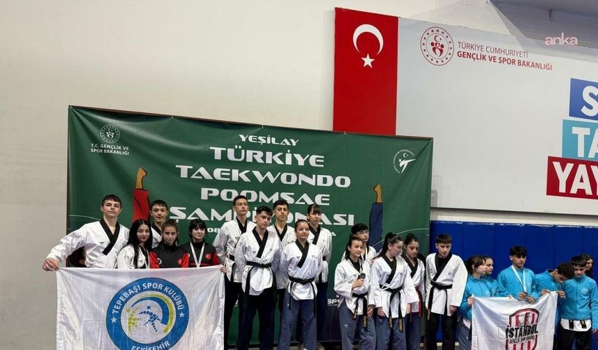 Tepebaşı Spor Kulübü, Taekwondo Şampiyonası’ndan 9 madalya ile döndü