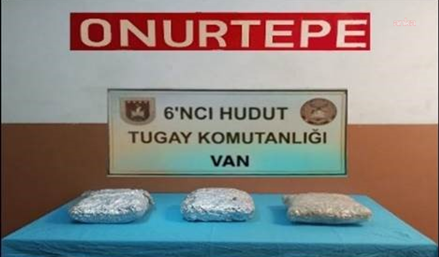 MSB: Van hudut hattında 4 kilo uyuşturucu ele geçirildi
