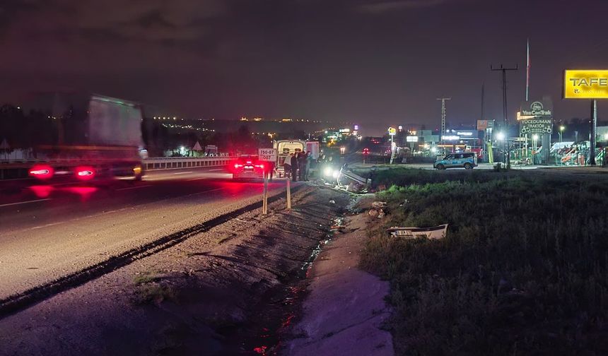 Ankara'da otomobil takla attı: 1 ölü, 2 yaralı