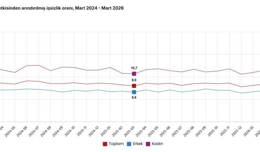 TÜİK: İşsizlik martta yüzde 0,3 azaldı