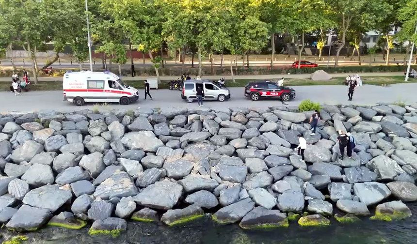 Avcılar'da kayalıklardan denize düşen kadını yunus polisleri kurtardı