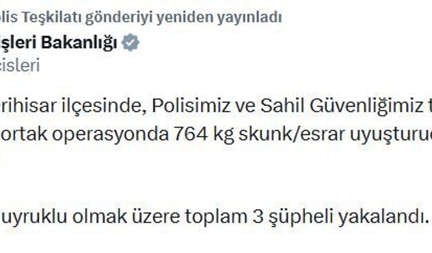 İzmir'de 764 kilo uyuşturucu ele geçirildi; 3 gözaltı