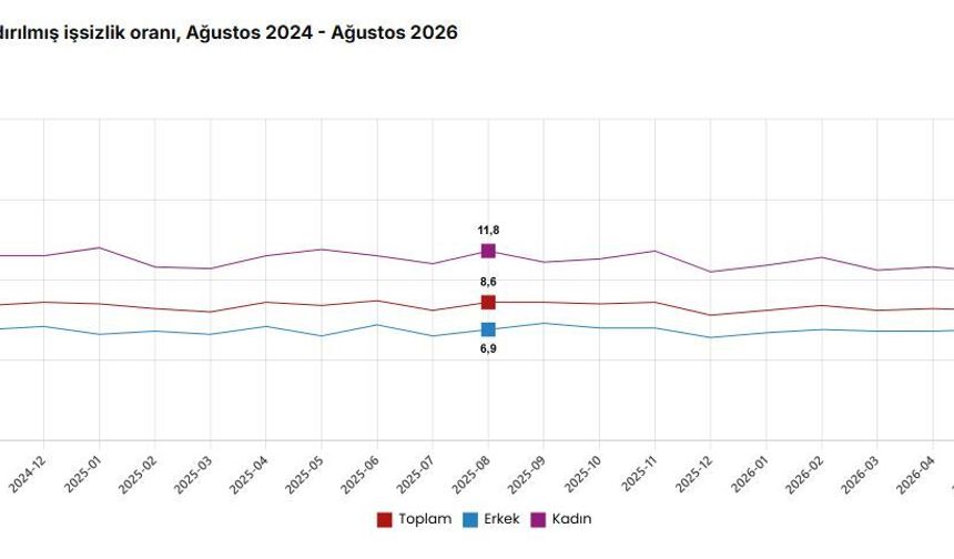TÜİK: İşsizlik oranı yüzde 0,3 azaldı
