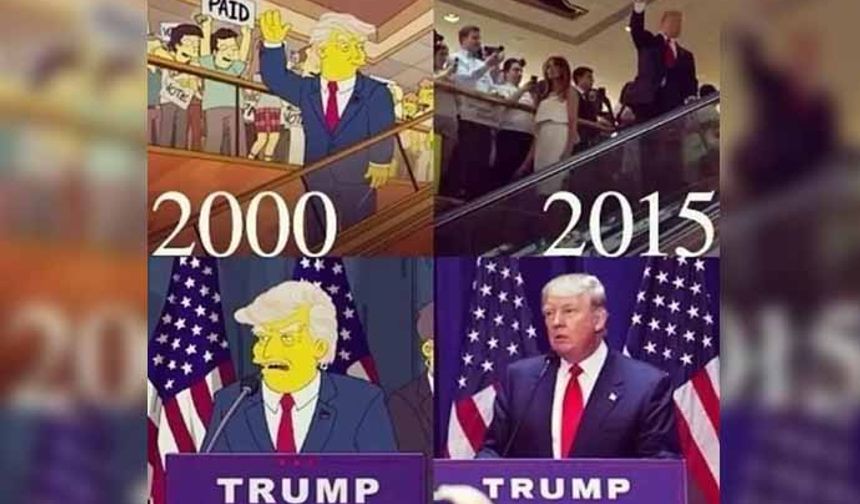 İkonik dizi 2024'te yıl sonu yapılacak ABD seçimlerinde Donald Trump'ın yeniden başkan seçileceği öngörüsünde bulunuyor.