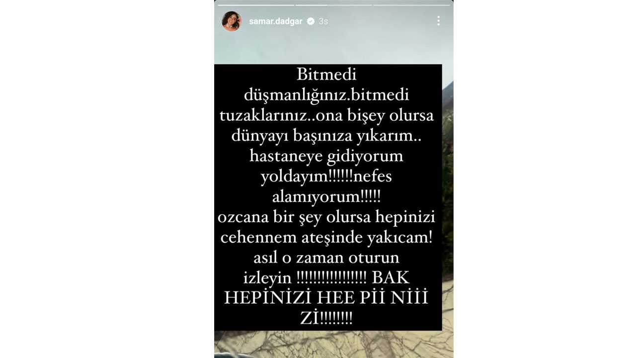 Sanatçının eşi Şamar Dagdar'ın, Instagram hesabından yaptığı paylaşım şu şekilde: