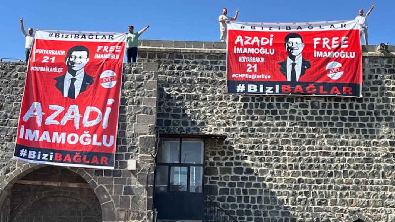 Diyarbakır'da "İmamoğlu'na Özgürlük" Pankartına Gözaltı: Tepkiler Çığ Gibi Diyarbakır