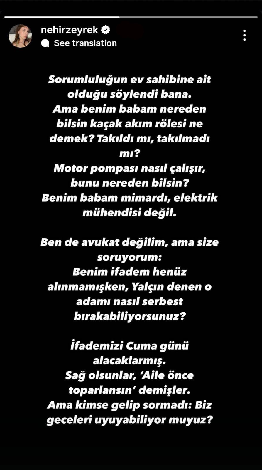 Ferdi Zeyrek'in Kızı Nehir Zeyrek'ten Adalet İsyanı: “O Adamı Nasıl Serbest Bırakabiliyorsunuz?” Ferdi Zeyrek