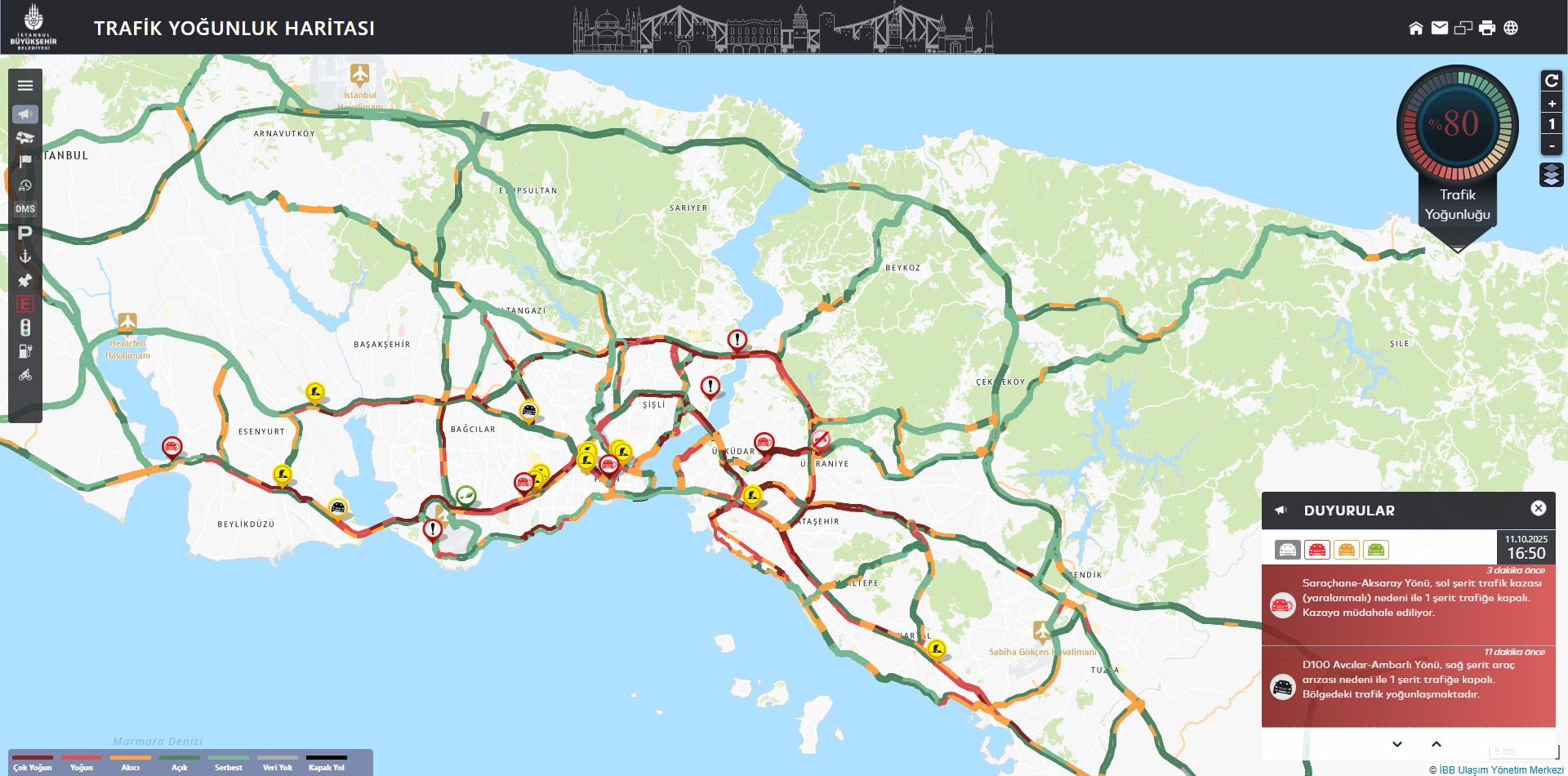 I S T A N B U L I S T A N B U L D A T R A F I K Y O G U N L U G U 958843 284727