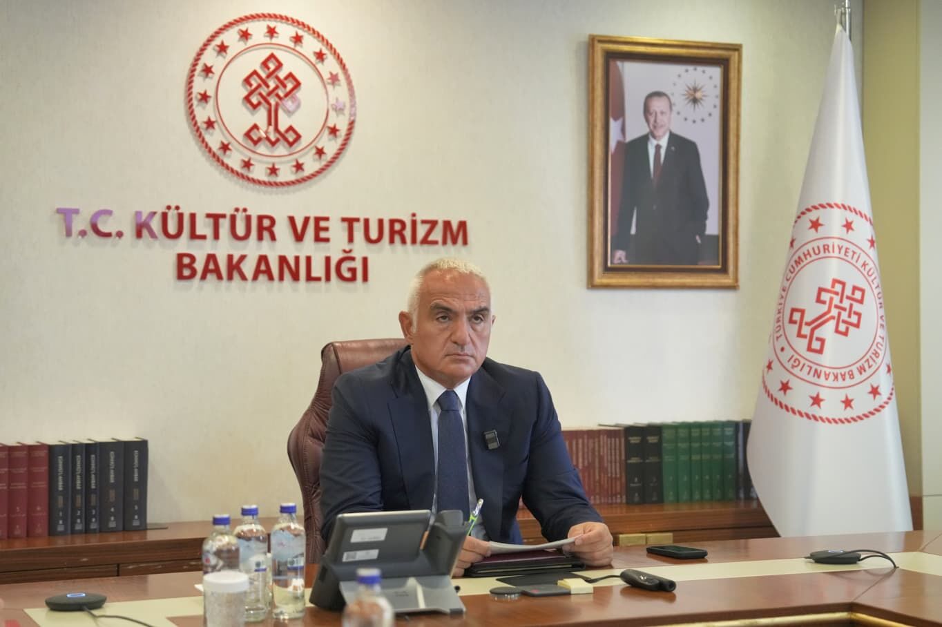 Bakan Ersoy, Filistin Kültür Bakanı Hamdan ile görüştü
