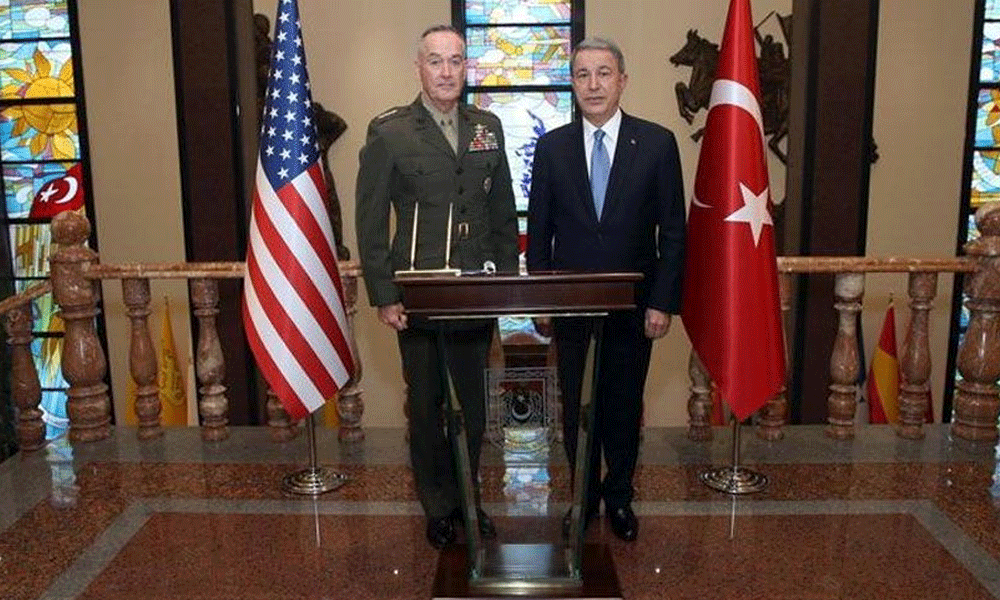 Hulusi Akar, ABD Genelkurmay Başkanı Dunford'u kabul etti