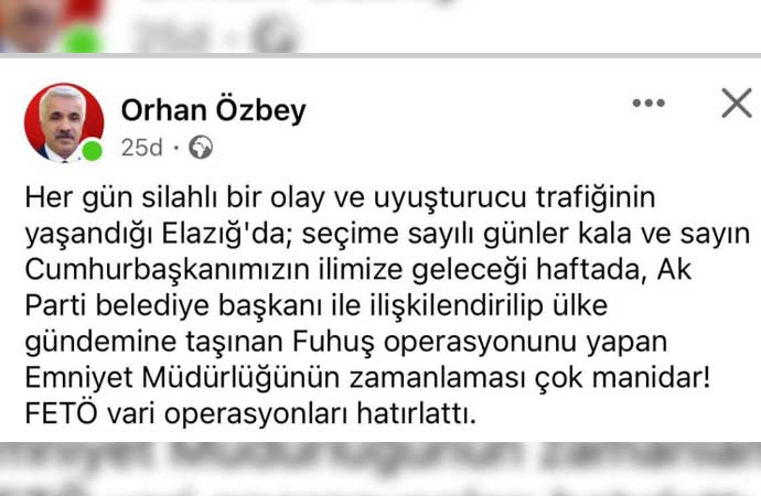 elazığ, akp, akp fuhuş operasyonu, elazığ emniyeti, yolsuzluk operasyonu, mhp, orhan özbey 