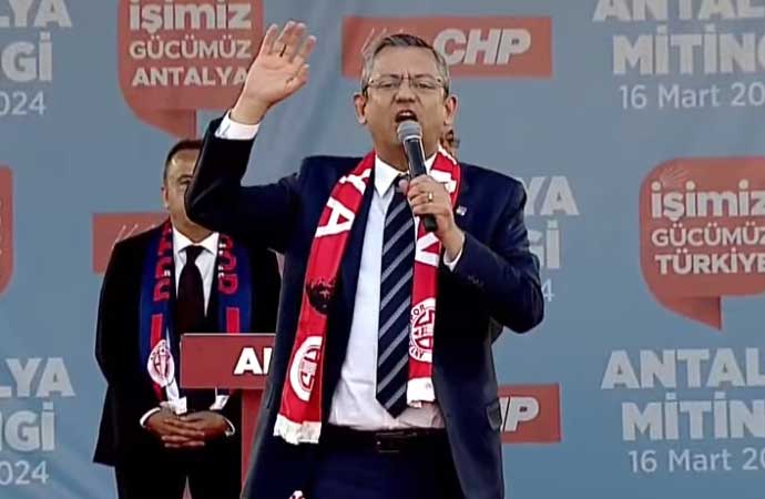 Özgür Özel, CHP, CHP Genel Başkanı, Miting, Antalya, yerel seçim, 31 Mart, Muhittin Böcek